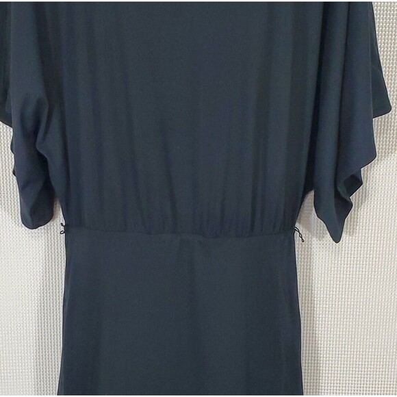 Urban Outfitters Dress Large Black Jersey Blouson Dolman Sleeves Casual Sheath - Picture 3 of 11